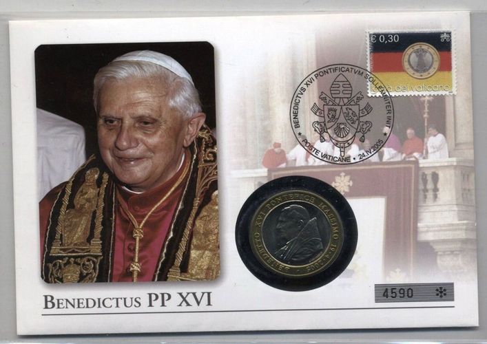 Vatikan Nb Medaillenbrief Benedictus Pp Xvi 2005 Papst Benedikt Xvi Kaufen Bei Hood De