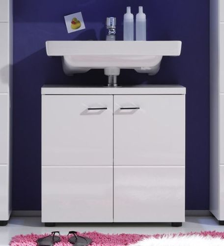 Waschbeckenunterschrank Bad Waschtisch Unterschrank weiß Hochglanz