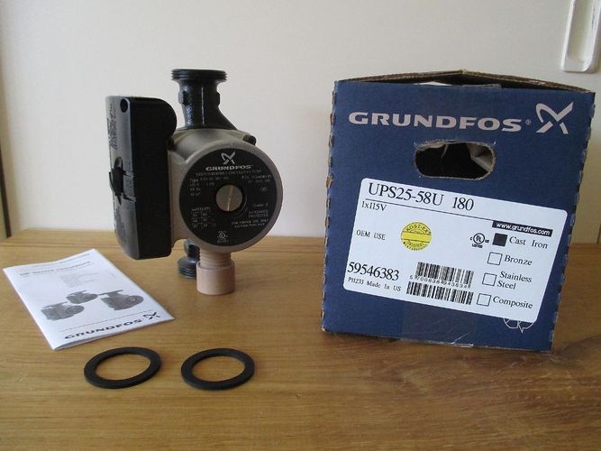 Grundfos Pumpe UPS 25 - 58 U 180mm 1x115V Pump 3 Stufen ...