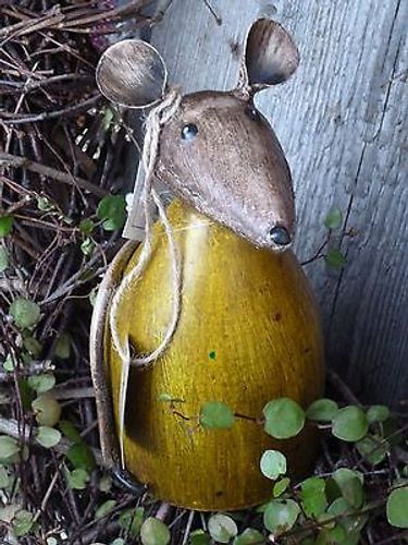 Zaunhocker Maus Pfostenhocker Handarbeit Metall Zaun Garten