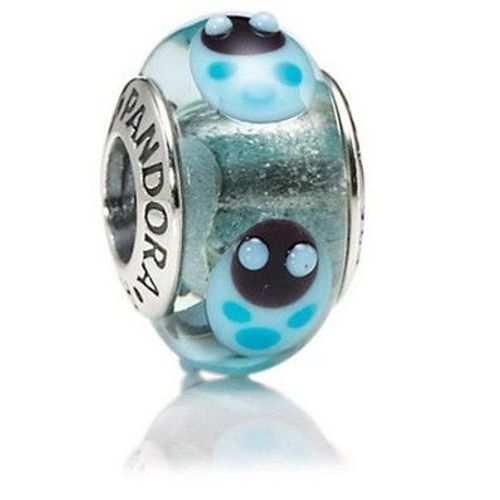 Pandora Marienkäfer Blau, Charm aus MuranoGlas 79654