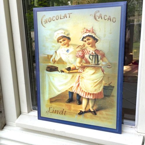 Wanddeko Bistro Kuche Blechtafel Retro Bild Kuchenbild Nostalgie Schokolade Kaufen Bei Hood De