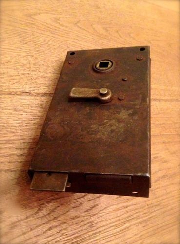 Kastenschloss f. Tor u. Tür, Schloss wie antik mit Schlüssel