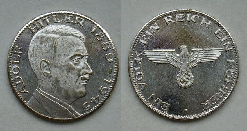 Adolf Hitler Medaille 1889 1945 Schön Rare L349 Kaufen Bei Hood De