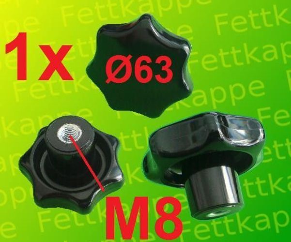 5 x Sterngriffmutter M6 Griff Ø 50mm DIN6336 Sternmutter Feststellmutter
