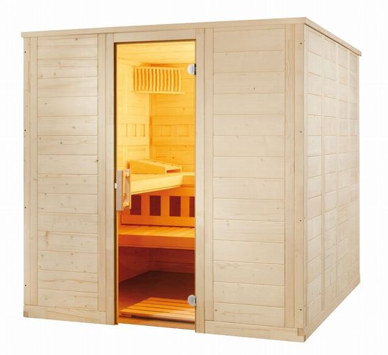 All Inclusive Sauna Massivholzsauna 40mm Blockbohlensauna