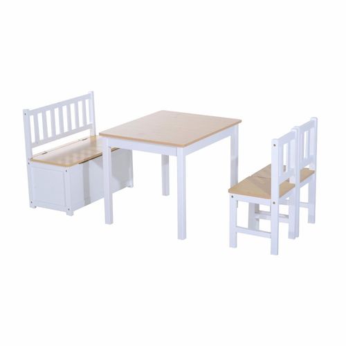 Homcom 4 Tlg Kindersitzgruppe Kindermoebel Set Tisch Kinderstuhl