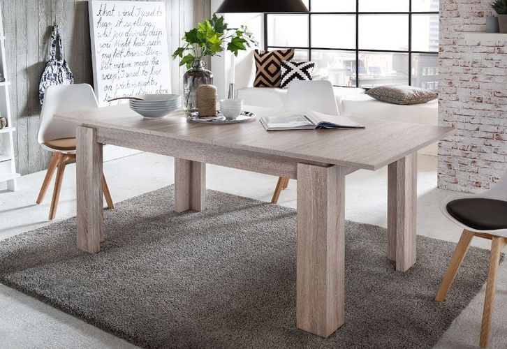 Esstisch Esszimmertisch Sonoma Eiche 160 200 Cm Ausziehbar Kuchentisch Holztisch Kaufen Bei Hood De