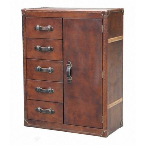 Vintage Leder Design Aufbewahrung Klassiker Truhe Law antik